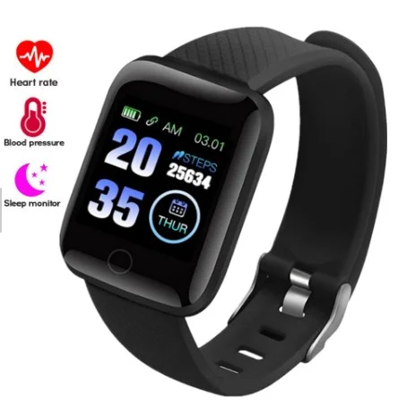 Hot Selling 116 Plus Colorful Smart Watch Wrist Band Bracelet Blood Pressure Sport Wristband Fitness  Smart Watch