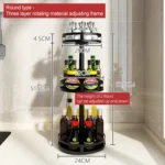 Three layers of circular rotary dressing rack