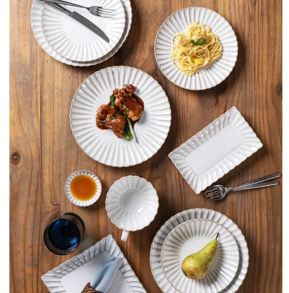 Best Quality Unique Ceramic Plate Dinner Sets Eco-Friendly Ballistic Coffee Cups and Bowls Kitchen Tableware Set