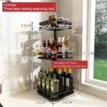 Three layers of square rotary dressing rack