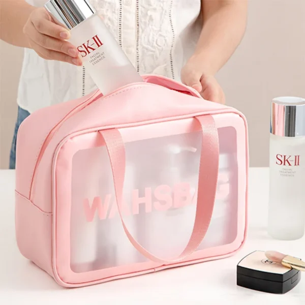 Factory Outlet Korean Waterproof Small Transparent Cosmetic Bag Plastic Storage for Bathroom Wardrobe Jewelry