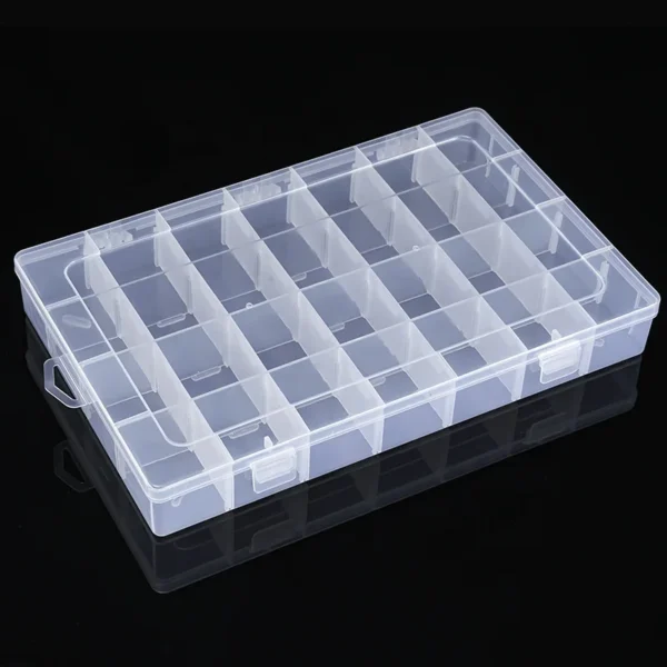 High Quality 28 Grid Clear Toy Bead Jewelry Storage Plastic Box