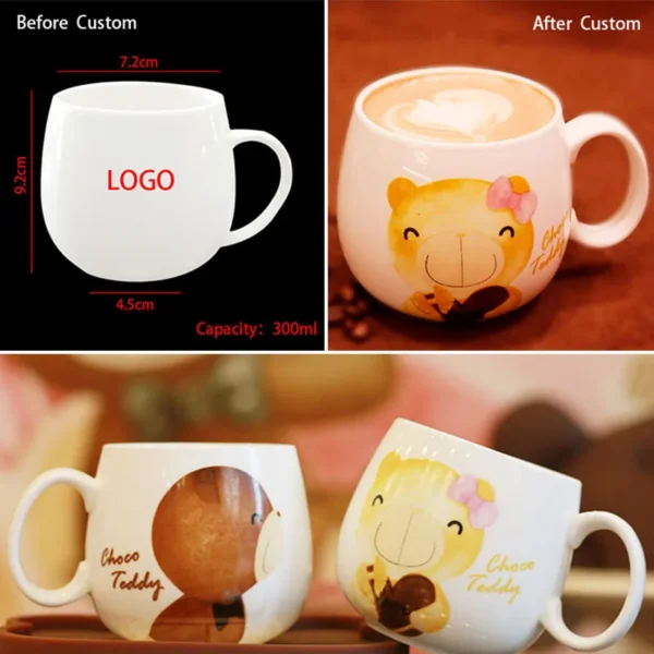 2019 Hot Factory Direct Sale Coffee Mugs with logo Printing Ceramic
