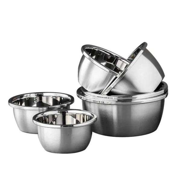 Kitchenware 201 Stainless Steel Bowl Mixing Salad Bowl Soup Bowl Washing Basin Set