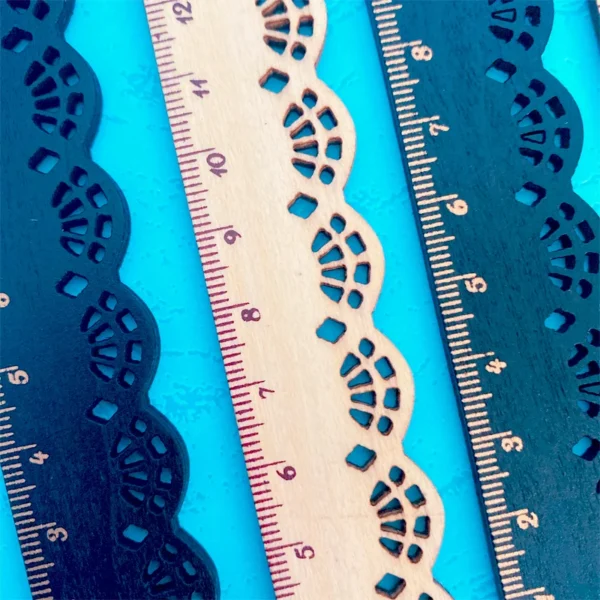 Kawaii Rulers Stationery 2 Color Available Lace Design Wooden Student Ruler School Offer Factory Directly
