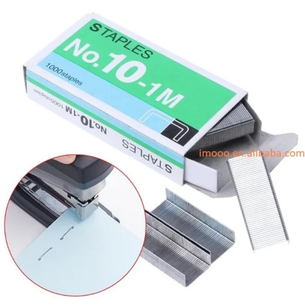 Factory Price No.10 Staples 1000 Pins Office Binding Universal for School Study Supplies Gifts Stationery Small Mini Staples